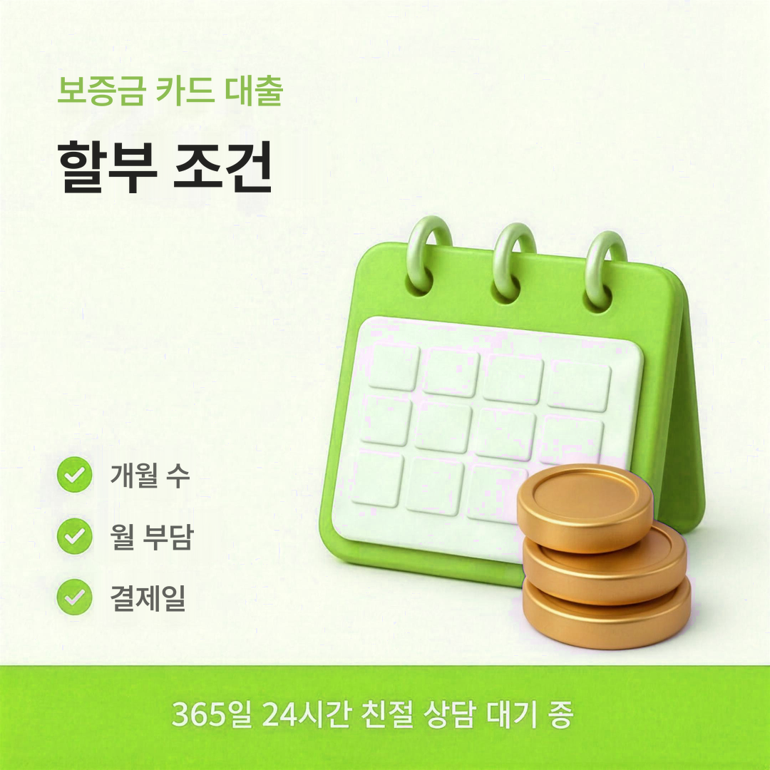 다음머니 보증금 카드 대출 할부 조건 정리 안내