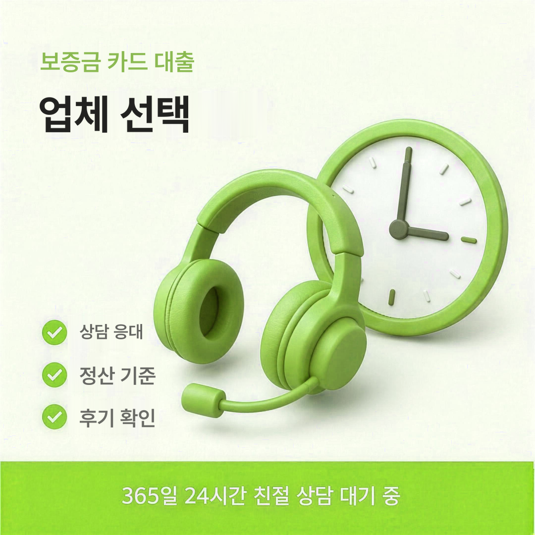 다음머니 보증금 카드 대출 업체 선택 기준 안내